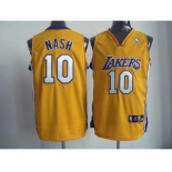 nba los angeles lakers #10 unveil steve nash yellow