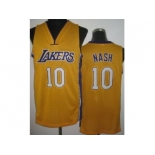 nba los angeles lakers #10 unveil steve nash yellow[revolution 30]