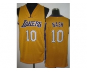 nba los angeles lakers #10 unveil steve nash yellow[revolution 30]