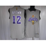 nba los angeles lakers #12 brown grey