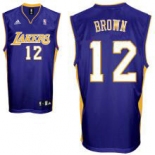 nba los angeles lakers #12 brown purple[2011 revolution 30]