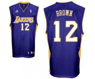 nba los angeles lakers #12 brown purple[2011 revolution 30]