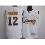 nba los angeles lakers #12 brown white(commemorative edition)