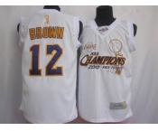 nba los angeles lakers #12 brown white(commemorative edition)