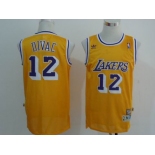 nba los angeles lakers #12 divac yellow[divac]