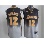 nba los angeles lakers #12 dwight howard black-grey