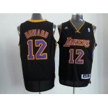 nba los angeles lakers #12 dwight howard black-purple[revolution 30 swingman]