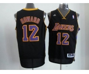 nba los angeles lakers #12 dwight howard black-purple[revolution 30 swingman]