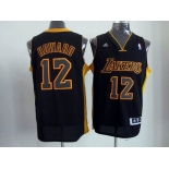 nba los angeles lakers #12 dwight howard black-yellow[revolution 30 swingman]