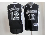 nba los angeles lakers #12 dwight howard fullblack[revolution 30 swingman]