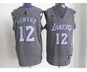 nba los angeles lakers #12 dwight howard grey