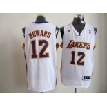 nba los angeles lakers #12 dwight howard white[howard][revolution 30 swingman]