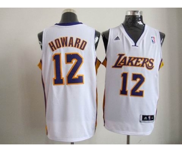 nba los angeles lakers #12 dwight howard white[howard][revolution 30 swingman]