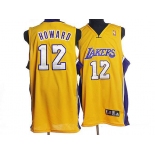 nba los angeles lakers #12 dwight howard yellow  jerseys [howard]