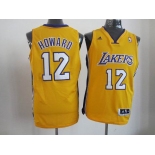 nba los angeles lakers #12 dwight howard yellow[howard][revolution 30 swingman]