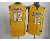 nba los angeles lakers #12 dwight howard yellow[howard][revolution 30 swingman]