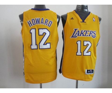 nba los angeles lakers #12 dwight howard yellow[howard][revolution 30 swingman]