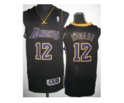 nba los angeles lakers #12 howard black[revolution 30][purple number]