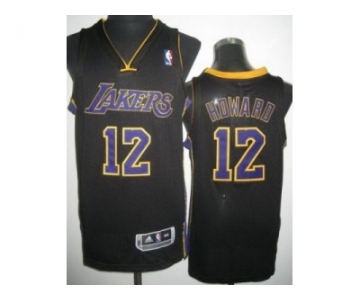 nba los angeles lakers #12 howard black[revolution 30][purple number]