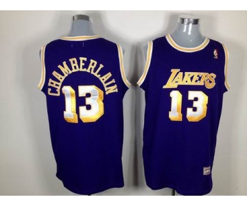 nba los angeles lakers #13 chamberlain blue