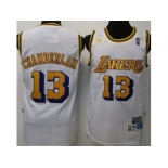 nba los angeles lakers #13 chamberlain throwback white