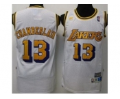 nba los angeles lakers #13 chamberlain throwback white