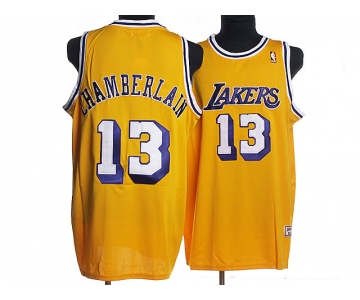 nba los angeles lakers #13 lhamberlain m&n yellow