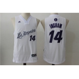 nba los angeles lakers #14 ingram  white[2016 Christmas edition]