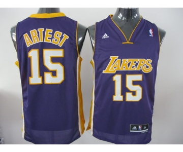 nba los angeles lakers #15 artest purple[2011 revolution 30]