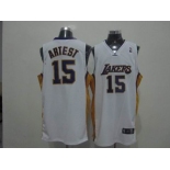 nba los angeles lakers #15 artest white