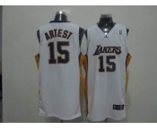 nba los angeles lakers #15 artest white