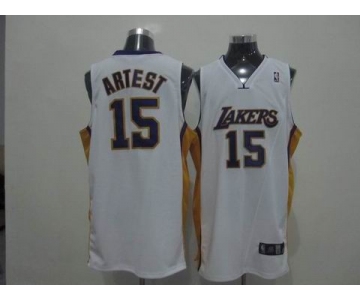 nba los angeles lakers #15 artest white