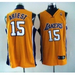 nba los angeles lakers #15 artest yellow