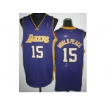 nba los angeles lakers #15 metta worldpeace purple[revolution 30]