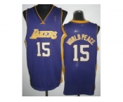 nba los angeles lakers #15 metta worldpeace purple[revolution 30]