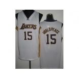 nba los angeles lakers #15 metta worldpeace white[revolution 30]