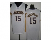 nba los angeles lakers #15 metta worldpeace white[revolution 30]