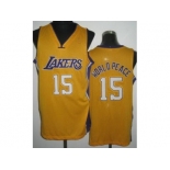 nba los angeles lakers #15 metta worldpeace yellow[revolution 30]