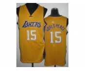 nba los angeles lakers #15 metta worldpeace yellow[revolution 30]