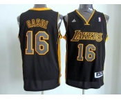 nba los angeles lakers #16 gasol black-yellow[revolution 30 swingman]