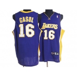 nba los angeles lakers #16 gasol blue