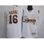 nba los angeles lakers #16 gasol white(commemorate edition)