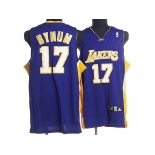 nba los angeles lakers #17 bynum blue