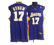 nba los angeles lakers #17 bynum blue