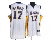 nba los angeles lakers #17 bynum white