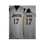 nba los angeles lakers #17 bynum white[revolution 30]