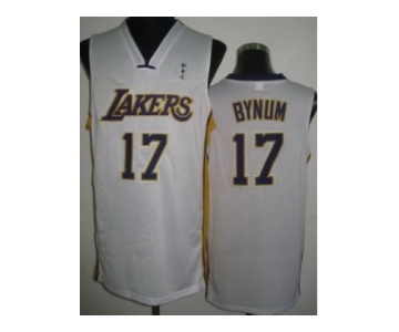 nba los angeles lakers #17 bynum white[revolution 30]