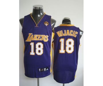 nba los angeles lakers #18 vujacic purple