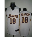 nba los angeles lakers #18 vujacic white