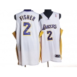 nba los angeles lakers #2 flsher white